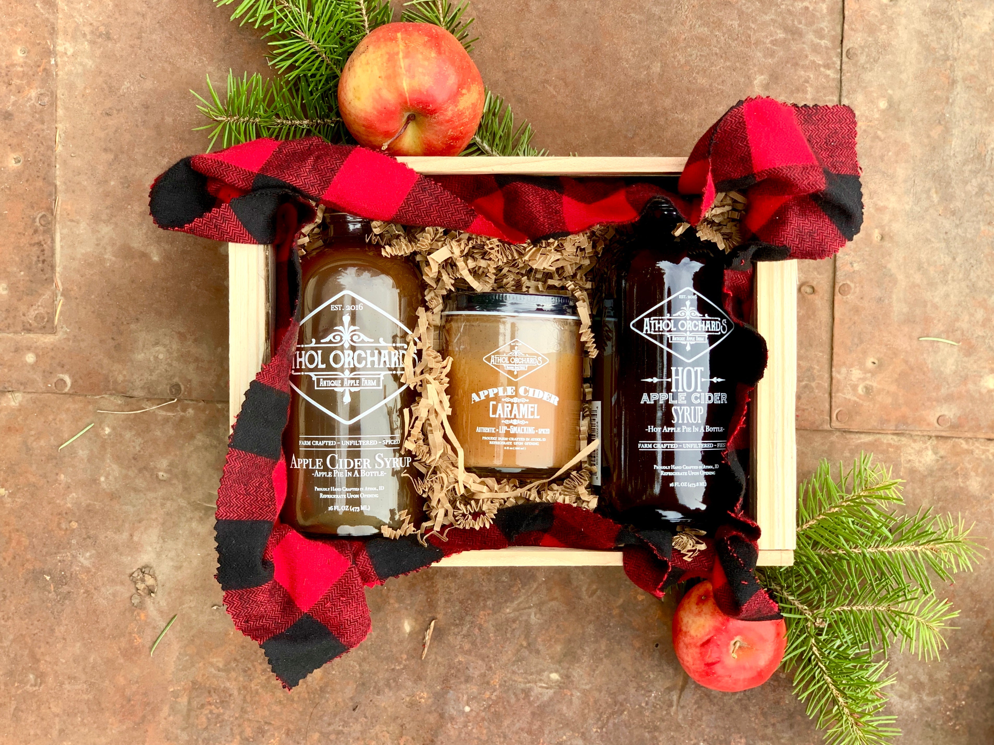 Hand-Milled Wooden Orchard Gift Crates